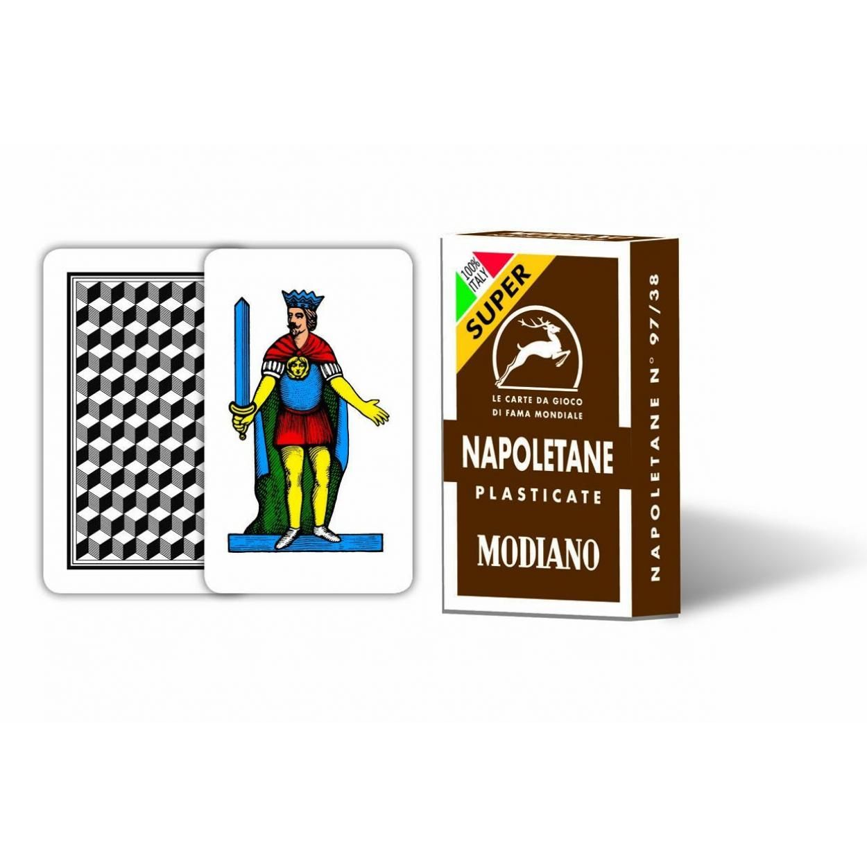 Scopa Karten MODIANO NAPOLETANE Spielkarten Briscola Scopakarten Carte 100%  Plastica - KAFFEETRAUM